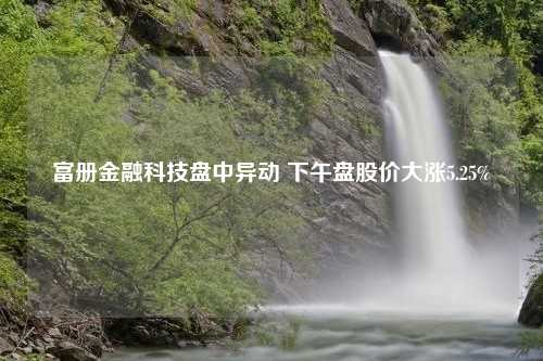 富册金融科技盘中异动 下午盘股价大涨5.25%